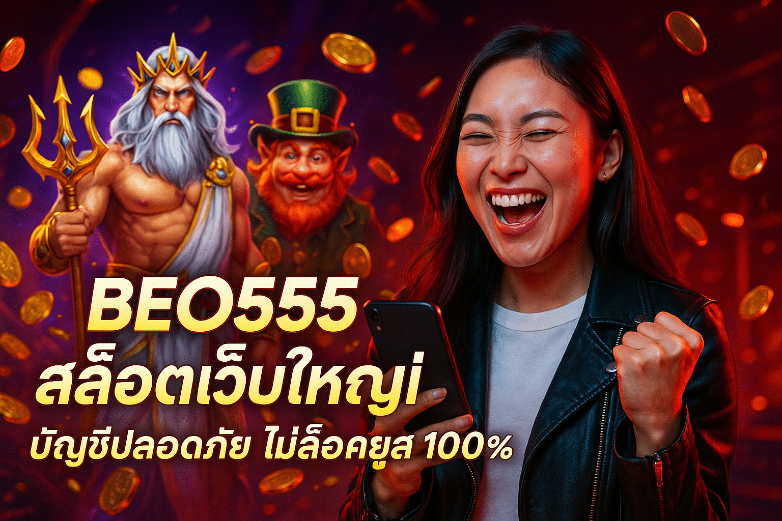 BEO555 สล็อตเว็บใหญ่ บัญชีปลอดภัย ไม่ล็อคยูส 100%